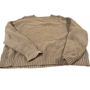Gap Adult Large Brown Long Sleeve Sweater 100% Cotton